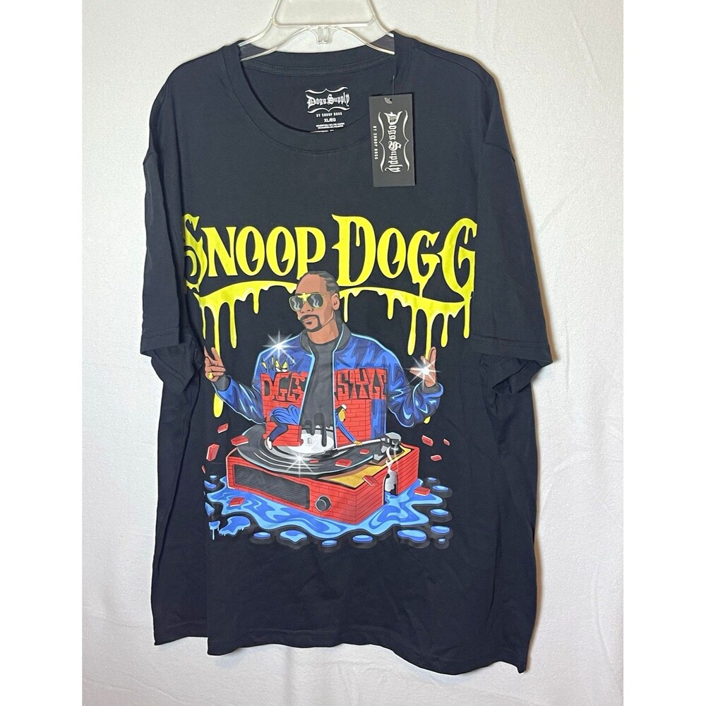 Dogg Supply Men’s Black Snoop Dogg Graphic Logo Crew Neck T-Shirt XL